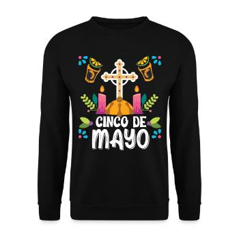 Cinco de Mayo Mexico National Day Mexican Food - Unisex Sweatshirt - black - Front - Alina (178cm) & Michal (187cm)