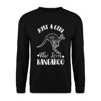 Girl-Love-Kangaroo-Australia-Kangaroos - Unisex Sweatshirt - black - Front - Alina (178cm) & Michal (187cm)
