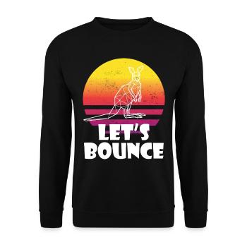 Hop like kangaroos Australia Marsupials Lus - Unisex Sweatshirt - black - Front - Alina (178cm) & Michal (187cm)