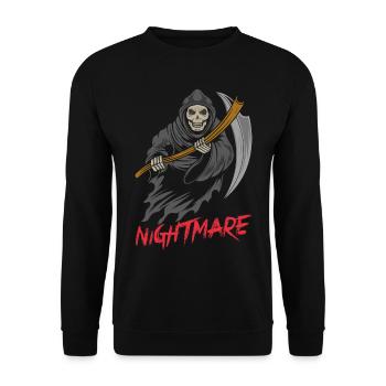 Grim Reaper Nightmare Scythe Angel Of Death Hallow - Unisex Sweatshirt - black - Front - Alina (178cm) & Michal (187cm)