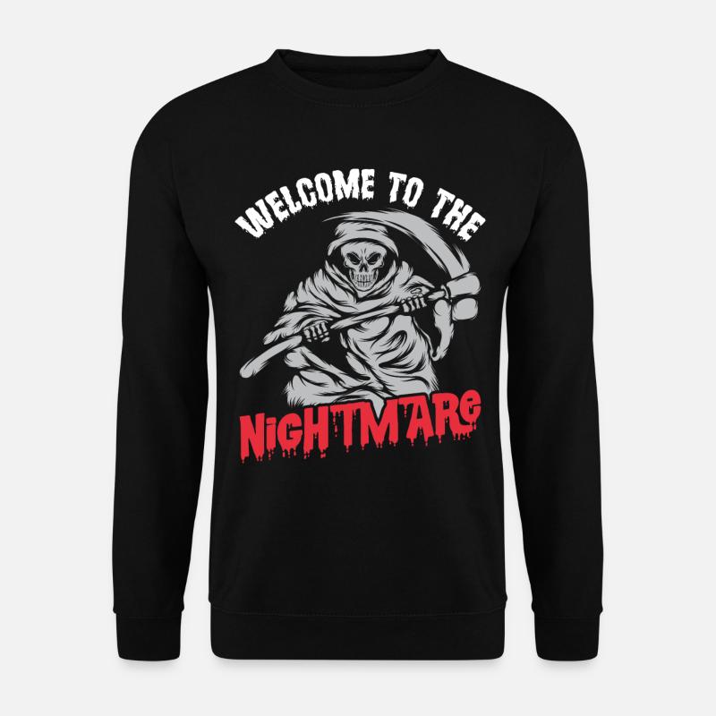 Sensenmann-Sensen-Albtraum-Engel des Todes Hallowe - Unisex Pullover - Schwarz