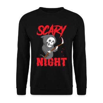 Grim Reaper Scary Night pour Halloween Angel Of Dea - Sweat-shirt Unisexe - noir - Devant - Alina (178cm) & Michal (187cm)