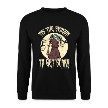 Halloween Party Grim Reaper Grim Reaper Angel of the To - Unisex Sweatshirt - black - Front - Alina (178cm) & Michal (187cm)