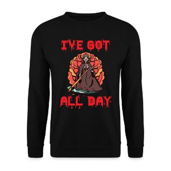 Reaper Sense Grim Reaper Angel of Death Halloween - Unisex Sweatshirt - black - Front - Alina (178cm) & Michal (187cm)