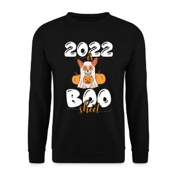 Corgi Ghost Halloween Party 2022 Sweet Dog Love - Sweat-shirt Unisexe - noir - Devant - Alina (178cm) & Michal (187cm)