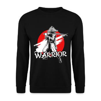 Japon Guerrier Samouraï Guerrier Asiatique Ninja Oui - Sweat-shirt Unisexe - noir - Devant - Alina (178cm) & Michal (187cm)