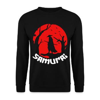 Samouraï Katana Épée Guerrier Asiatique Ninja J - Sweat-shirt Unisexe - noir - Devant - Alina (178cm) & Michal (187cm)
