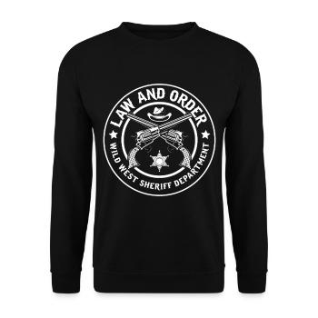 Département du shérif de l’Ouest Shérif Star Pistols Co - Sweat-shirt Unisexe - noir - Devant - Alina (178cm) & Michal (187cm)