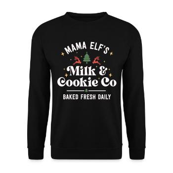 Mama Lebkuchen Cookie Family Christmas Baking - Unisex Pullover - Schwarz - Vorne - Alina (178cm) & Michal (187cm)