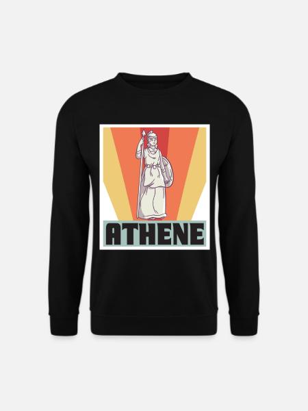 Athene Griechenland Gott Griechische Mythologie An - Unisex Pullover - Schwarz