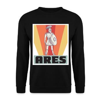 Ares Greece God Greek mythology Anti - Unisex Sweatshirt - black - Front - Alina (178cm) & Michal (187cm)