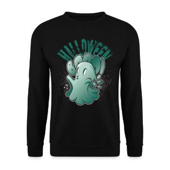 Halloween Geist Fête Horreur Boo Fantôme - Sweat-shirt Unisexe - noir - Devant - Alina (178cm) & Michal (187cm)