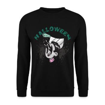 Gruseliges Halloween-Party-Albtraum-Horror-Hallowe - Unisex Pullover - Schwarz - Vorne - Alina (178cm) & Michal (187cm)