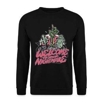 Nightmare Undead Halloween Party Zombie-Halloween- - Unisex Pullover - Schwarz - Vorne - Alina (178cm) & Michal (187cm)