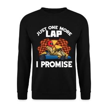 Go Kart Racing Therapy Lap Race Speed Racetrac - Unisex Sweatshirt - black - Front - Alina (178cm) & Michal (187cm)