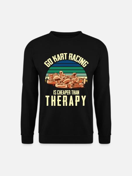 Gokart Vater Rundenrennen Rennstrecke Rennfahrer - Unisex Pullover - Schwarz