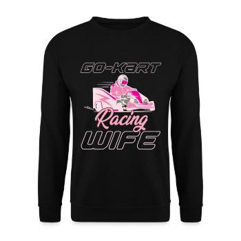 Go Kart Racer Lap Race Track Racing Fun - Unisex Sweatshirt - black - Front - Alina (178cm) & Michal (187cm)
