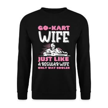 Racing Wife Go-Kart Lap Race Speed Racetrack Racer - Unisex Sweatshirt - black - Front - Alina (178cm) & Michal (187cm)