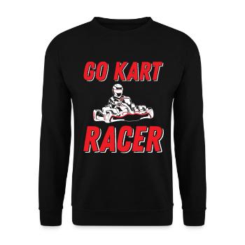 Kart Racer Go-Kart Racing Track Racing Fun - Unisex Sweatshirt - black - Front - Alina (178cm) & Michal (187cm)