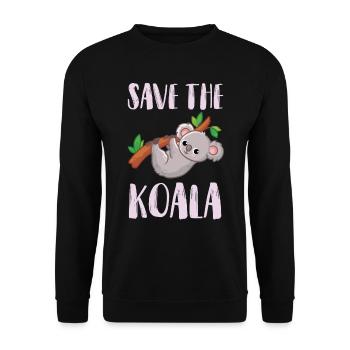 Koala Retro Climber Koalas Animal Australia Niedl - Unisex Sweatshirt - black - Front - Alina (178cm) & Michal (187cm)