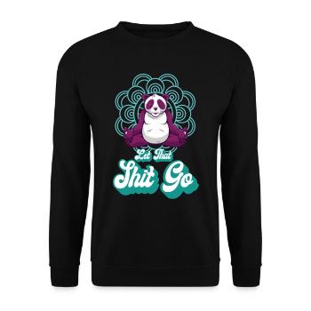 Panda Gaming Retro Cute Pandas Animal Lovers - Unisex Sweatshirt - black - Front - Alina (178cm) & Michal (187cm)