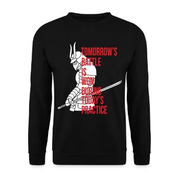 Ninja Guerrier Japonais Samouraï Katana Épée J - Sweat-shirt Unisexe - noir - Devant - Alina (178cm) & Michal (187cm)