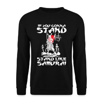 Katana Schwert Samurai Friedhof Japanischer Kriege - Unisex Pullover - Schwarz - Vorne - Alina (178cm) & Michal (187cm)