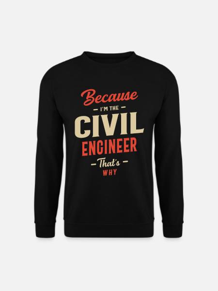 Ingénieur civil Profession Travailleur d’anniversaire - Sweat-shirt Unisexe - noir