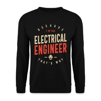 Electrical Engineer Job Occupation Birthday Worker - Unisex Sweatshirt - black - Front - Alina (178cm) & Michal (187cm)