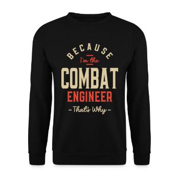Combat Engineer Job Occupation Birthday Worker - Unisex Sweatshirt - black - Front - Alina (178cm) & Michal (187cm)