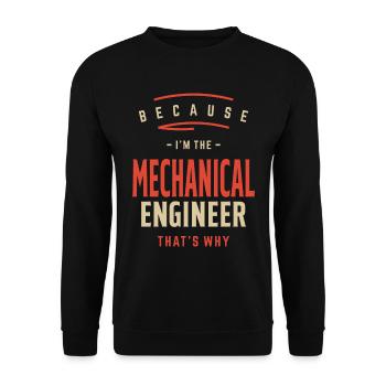 Mechanical Engineer Job Occupation Birthday Worker - Unisex Sweatshirt - black - Front - Alina (178cm) & Michal (187cm)