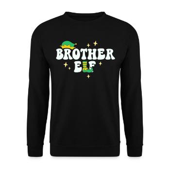 Bruder Elf Passende Familie Weihnachtsgruppe Weihnachten - Unisex Pullover - Schwarz - Vorne - Alina (178cm) & Michal (187cm)