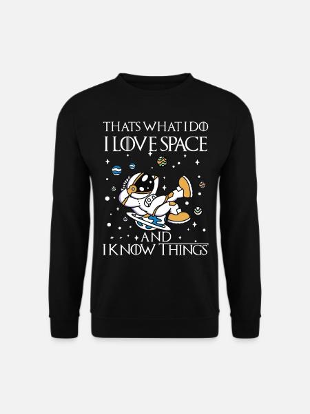 Weltraum Planeten Sonnensystem Galaxie Milchstraße - Unisex Pullover - Schwarz