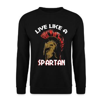 Spartan Warrior Sparta Casque Gladiator Antique Gr - Sweat-shirt Unisexe - noir - Devant - Alina (178cm) & Michal (187cm)