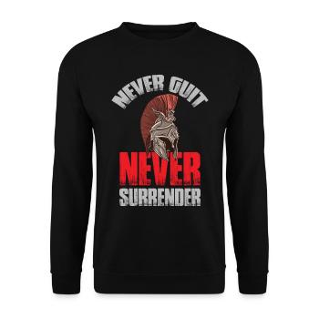 Sparte cauchemar casque spartiate grec ancien - Sweat-shirt Unisexe - noir - Devant - Alina (178cm) & Michal (187cm)