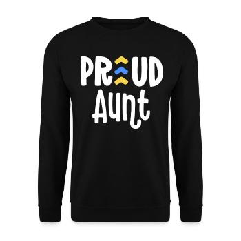 Proud Aunt Down Syndrome Grandma Family T21 - Unisex Sweatshirt - black - Front - Alina (178cm) & Michal (187cm)