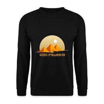 Pyramides de Gizeh Anubis Egypte Souvenir Egypte - Sweat-shirt Unisexe - noir - Devant - Alina (178cm) & Michal (187cm)