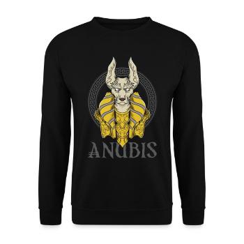 Egyptologue Anubis Pyramides Egypte Souvenir Sphin - Sweat-shirt Unisexe - noir - Devant - Alina (178cm) & Michal (187cm)