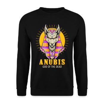 Anubis Soleil Dieu des Pyramides Mortes Égypte Souv - Sweat-shirt Unisexe - noir - Devant - Alina (178cm) & Michal (187cm)