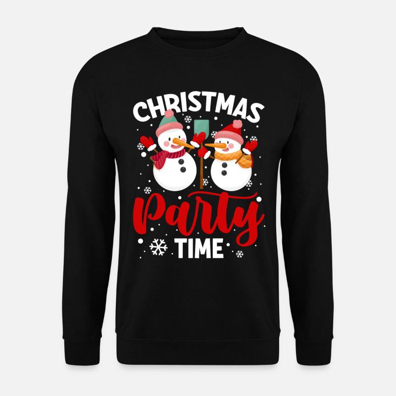 Snowman-Christmas-Snowflake Sankt-Weihn - Unisex Sweatshirt - black