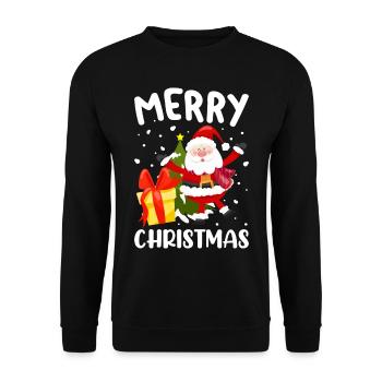 Saint Christmas Tree Snow-Christmas-Snowf - Unisex Sweatshirt - black - Front - Alina (178cm) & Michal (187cm)