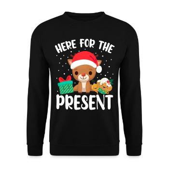 Fête de Noël des rennes Saint Flocon de neige Noël - Sweat-shirt Unisexe - noir - Devant - Alina (178cm) & Michal (187cm)