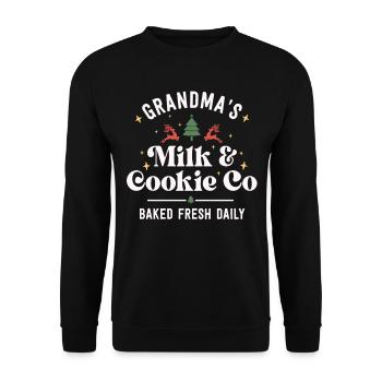 Grandma Gingerbread Cookie Family Christmas Baking - Unisex Sweatshirt - black - Front - Alina (178cm) & Michal (187cm)