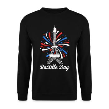France Love Paris Souvenir Tour Eiffel Français - Sweat-shirt Unisexe - noir - Devant - Alina (178cm) & Michal (187cm)