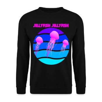 Jellyfish water diving marine life marine animals - Unisex Sweatshirt - black - Front - Alina (178cm) & Michal (187cm)