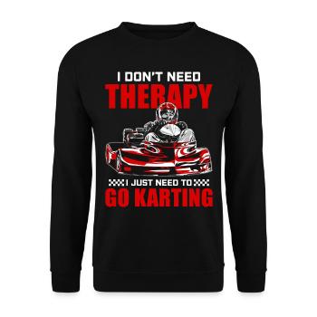 Go-Kart Therapy Race Go-Kart Race Track Rennfa - Unisex Sweatshirt - black - Front - Alina (178cm) & Michal (187cm)