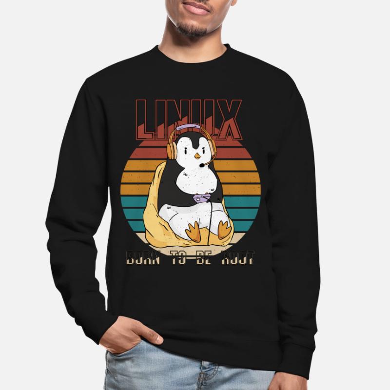 Linux Gamer Root Party Cool Penguin Nerd Programs Unisex Sweatshirt