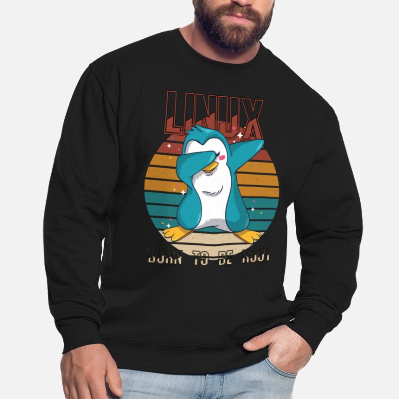 Geek Born To Be Root Linux Penguin Nerd Programmer Unisex Pullover