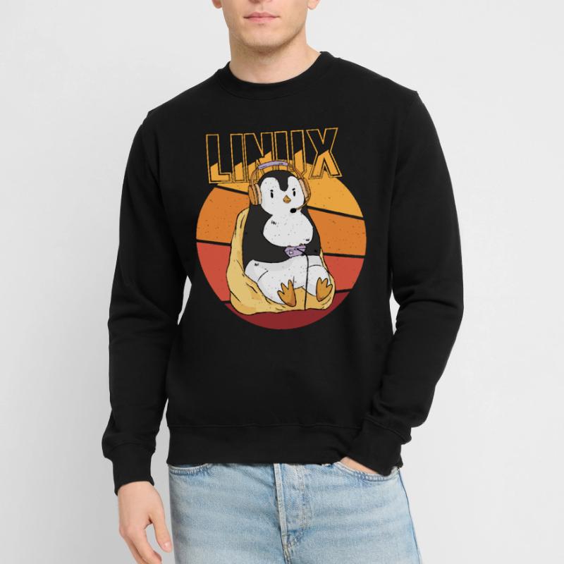 Gamer Penguin Linux Root Party Nerd Programmer Com Unisex Sweatshirt