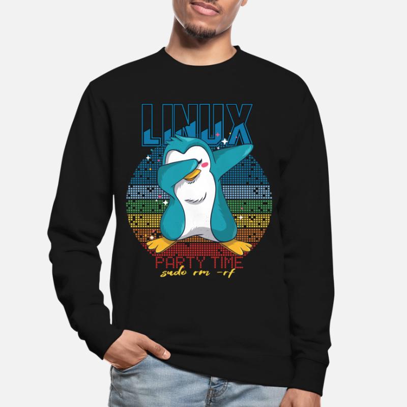 Linux Party Sudo Root Geek Mignon Pingouin Nerd Progr Sweat-shirt Unisexe